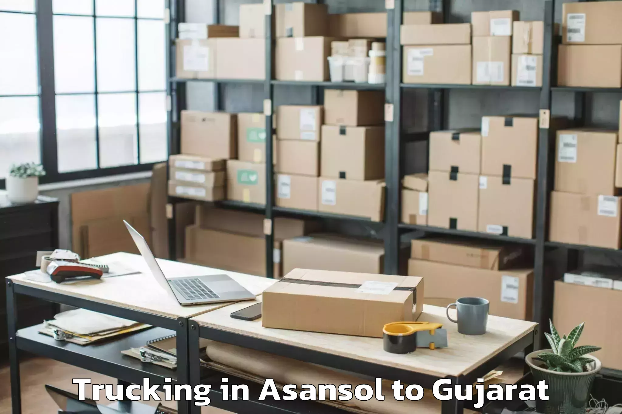 Affordable Asansol to Dhuvaran Trucking